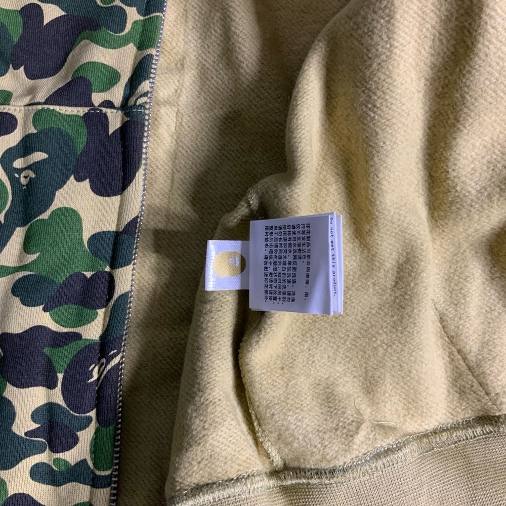 A Bathing Ape Shark Hoodie - Green Camo - Picture 6 of 8
